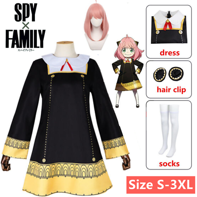 #ad Anime SPY×FAMILY Anya Forger Cosplay Costume Dress Uniform Sets for Adult US $26.99