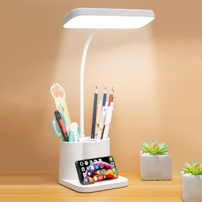 #ad 2 Style Dimmable LED Desk Light Touch Sensor Table Bedside Reading Lamp Recharge $9.99