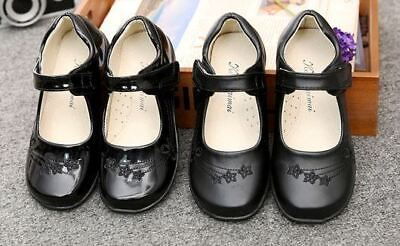 #ad Little Girls School Uniform leather Shoes Kids Mary Jane Dress Flats $33.99