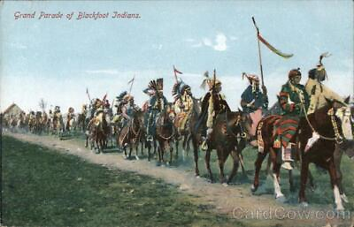 #ad Native American Grand Parade of Blackfoot Indians Siedman Bros. Ltd Postcard $9.99