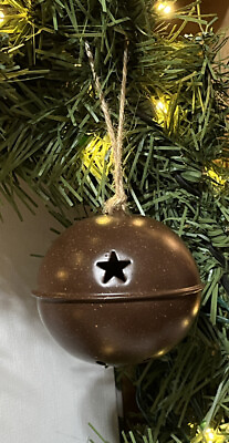 #ad Sleigh Bell Christmas Ornament Jingle Bell Rustic Country Brown 2 3 4quot; New $4.95