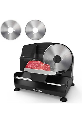 #ad Electric Meat Slicer for Home Use 200W Aemego Food Slicer with Removable Blades $79.99