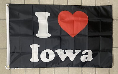 #ad I Love Iowa Flag Free Ship Home State Motivate Beer USA 3x5#x27; Sign Banner $20.95