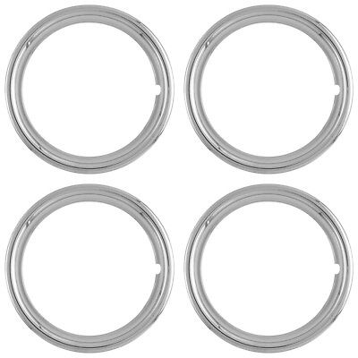 #ad 16#x27; 1 1 2 inch Deep Stainless Steel Polished Wheel Trim Rings $72.94