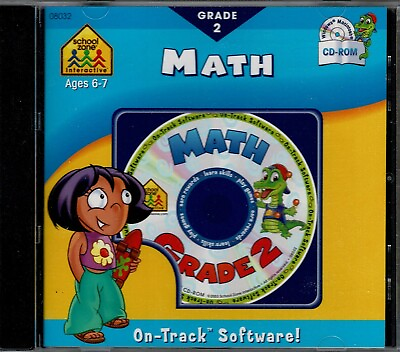 #ad School Zone Math Grade 2 Pc New XP Great Help For 2nd Graders Math $11.24