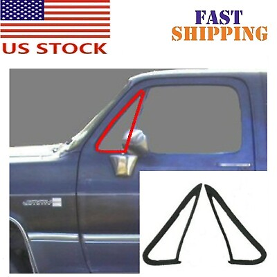 #ad Front Vent Glass Window Weatherstrip Seals Set Pair for 1981 91 Chevy GMC Pickup $47.50