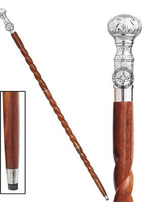 #ad Wooden Stick with Brass Handle Gift Men amp; Women 37 inch POL $39.65