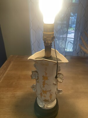 #ad Vintage antique lamp Hand painted Small Table Lanp $99.00