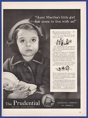 #ad Vintage 1941 PRUDENTIAL Insurance of America Newark NJ 1940#x27;s Art Deco Print Ad $7.46