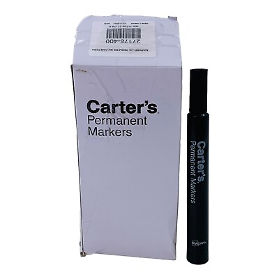#ad 12 Black Markers Carter#x27;s Large Desk Style Permanent Marker Broad Chisel Tip $12.99