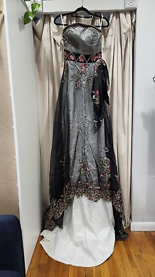#ad Long Floral Prom Dress Formal Dress $130.00