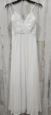 #ad LULUS Size LARGE Madalyn White Lace Maxi Dress**Gorgeous Color amp; Style**NWOT** $47.50