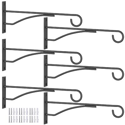 #ad 8 Plant Hangers 6 Pack Hanging Plant Bracket for Wall Fence Porch Outdoor $15.18