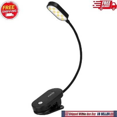 #ad Rechargeable Book Light 14 LED Clip on Reading Light 5Color Temperature USB Lamp $16.77