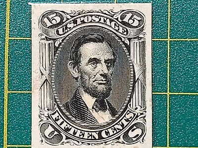 #ad US stamp 15c black Proof on Card XF $42.00