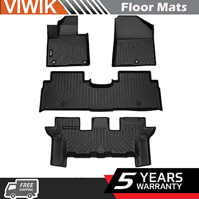 #ad Floor Mats Liners For Kia Sorento 2016 2020 7 Seat SUV All Weather TPE Rubber $69.99