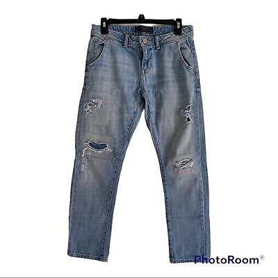 #ad Zara Basic Heritage Distressed Denim Jeans $35.00