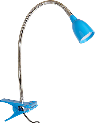 #ad NHCLP LED BLU Blue Metal Flexible Clamp Style LED Goose Neck Desk Lamp in 3000K $32.93
