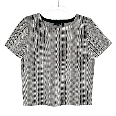 #ad Theory Matte Knit Top Womens Size Large Boxy Short Sleeve $33.90