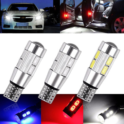 #ad 2X T10 Car Side LED Light Bulbs Canbus Error Free Xenon 10 LEDS 501 W5W WEDGE $2.54