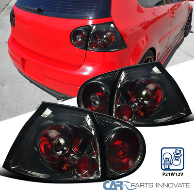 #ad Fits VW 06 09 Golf Mk5 GTI Rabbit R32 Smoke Tail Lights Tinted Rear Brake Lamps $93.95