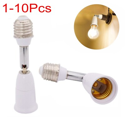 #ad E26 E27 Light Bulb Socket Adjustable Converter Lamp Holder Adapter Extender 4.5quot; $17.99