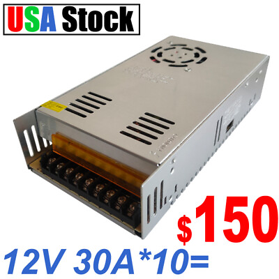 #ad Switch Power Supply Transformer AC 110V To DC12V 30A 360W Adapter For LED Strip $149.96