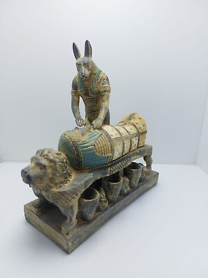 #ad Rare Ancient Egyptian Antique Anubis Statue Bc God of Death Pharaonic Antique BC $155.00