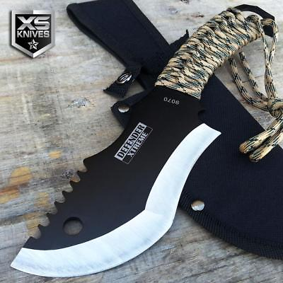 #ad 10quot; SURVIVAL Full Tang TACTICAL Black Hunting FIXED BLADE Camping Knife SHEATH $14.95