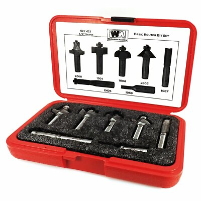#ad Whiteside 401 Basic Router Bit Set for Woodworking 1 2quot; SHANK $130.88