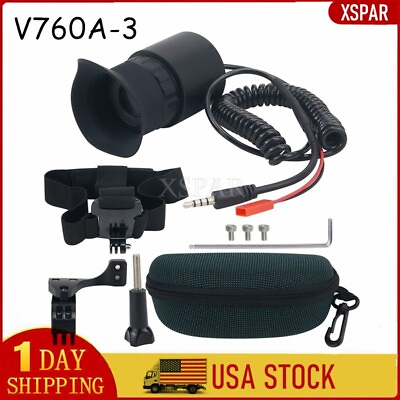 #ad V760A 3 Wearable Head Mounted Display 0.39quot;OLED 12X Eyepiece Adjustable Diopter $112.10