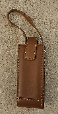 #ad Women#x27;s Vintage Coach Leather Cell Phone Case Wristlet Strap Brown $26.00