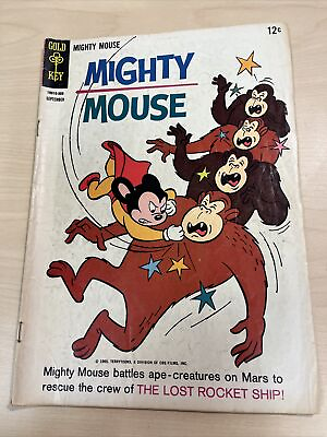 #ad Adventures of Mighty Mouse #165 Gold Key 1965 Center Page Detached $6.00