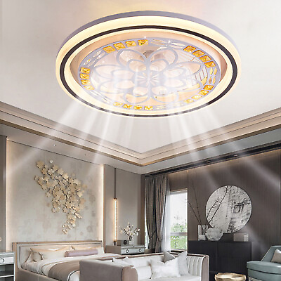 #ad Modern Ceiling Fan With Light Dimmable LED Chandelier Lamp amp; Remote Lamp Fixture $86.10