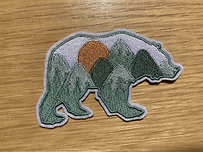 #ad Sunrise Travel Bear Embroidered Iron On Patch Great on Jackets amp; Hats Camping $4.99
