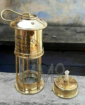 #ad Vintage Brass Minors Oil Lamp Antique Maritime Ship Lantern Nautical Boat Light $29.54