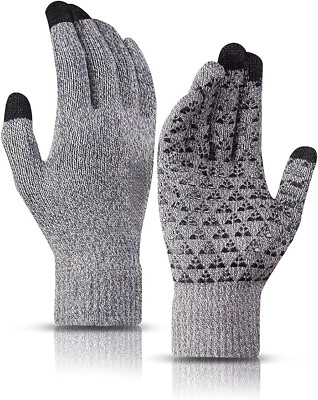 #ad Winter Gloves for Men Women Touch Screen Thermal Warm Knit Glove for Hiking $5.99
