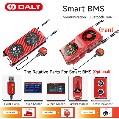 #ad Daly 4S 12V 8S 24V 16S 48V 100A 500A LiFePo4 Smart BMS Bluetooth Module lot $256.86