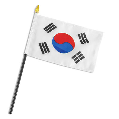 #ad 4quot;x6quot; South Korea Stick Flag Table Staff Desk Table $6.39