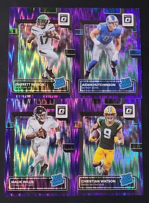 #ad 2022 Optic Football Rated Rookie PURPLE SHOCK PRIZMS You Pick the Card $1.25