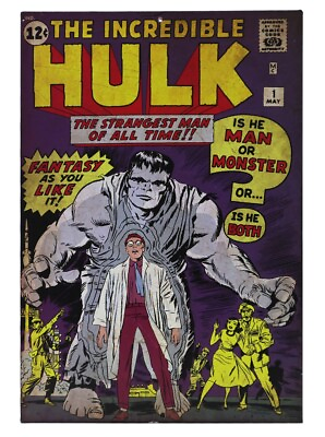 #ad Marvel Comics The Incredible Hulk #1 Cover Tin Retro Silver Age Wall Decor $28.95