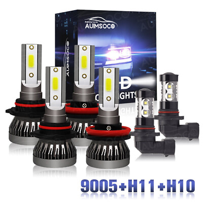 #ad 6x LED Headlamps Combo Hi Lo 9005 H11 9140 Fog Bulbs For Ford F 150 2015 2017 $38.99