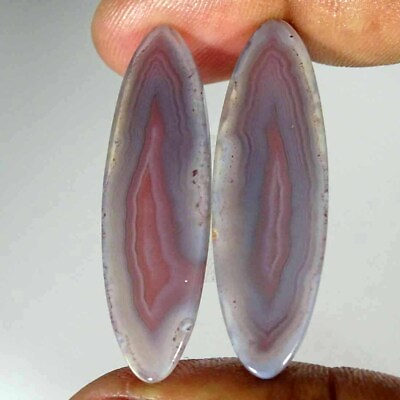 #ad 35.60Cts Natural Botswana Agate Oval Pair Cabochon Loose Gemstone $7.99