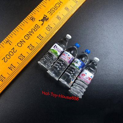 #ad 4Pc 1 6 Scale Mini Mineral Water Bottles Model for 12#x27;#x27;action Figures Scene Prop $6.57