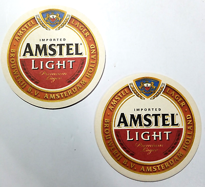 #ad Imported Amstel Light Original Lot of 10 Beer Coasters 4quot; Diameter $9.95