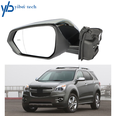 #ad For 2018 22 Equinox Chevy Driver Side Mirror Blind Spot Signal Light Chrome 8Pin $95.65