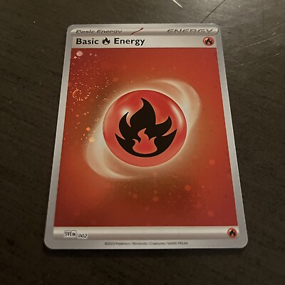 #ad Pokemon Card 151 Holo Fire Energy Galaxy Cosmo Foil 002 — QUADRUPLE SWIRL — $30.00