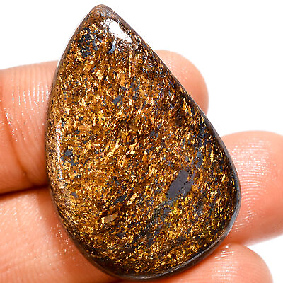 #ad Natural Bronzite Fancy Shape Cabochon Loose Gemstone 39.5 Ct 34X22X5 mm GC 27727 $3.60