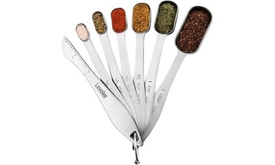 #ad Stainless Steel Measuring Spoons with Slim Design to Fit in Spice Container $6.90