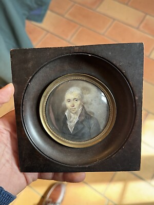 #ad Portrait Miniature D’ Mens amp; Painting amp; Early 19 #Century amp; Frame Posterior $279.60
